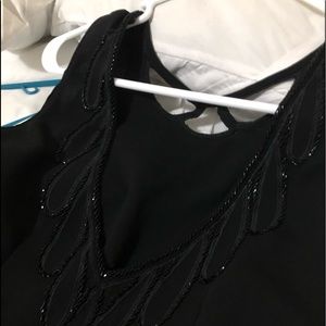 Black Beaded Formal Dress